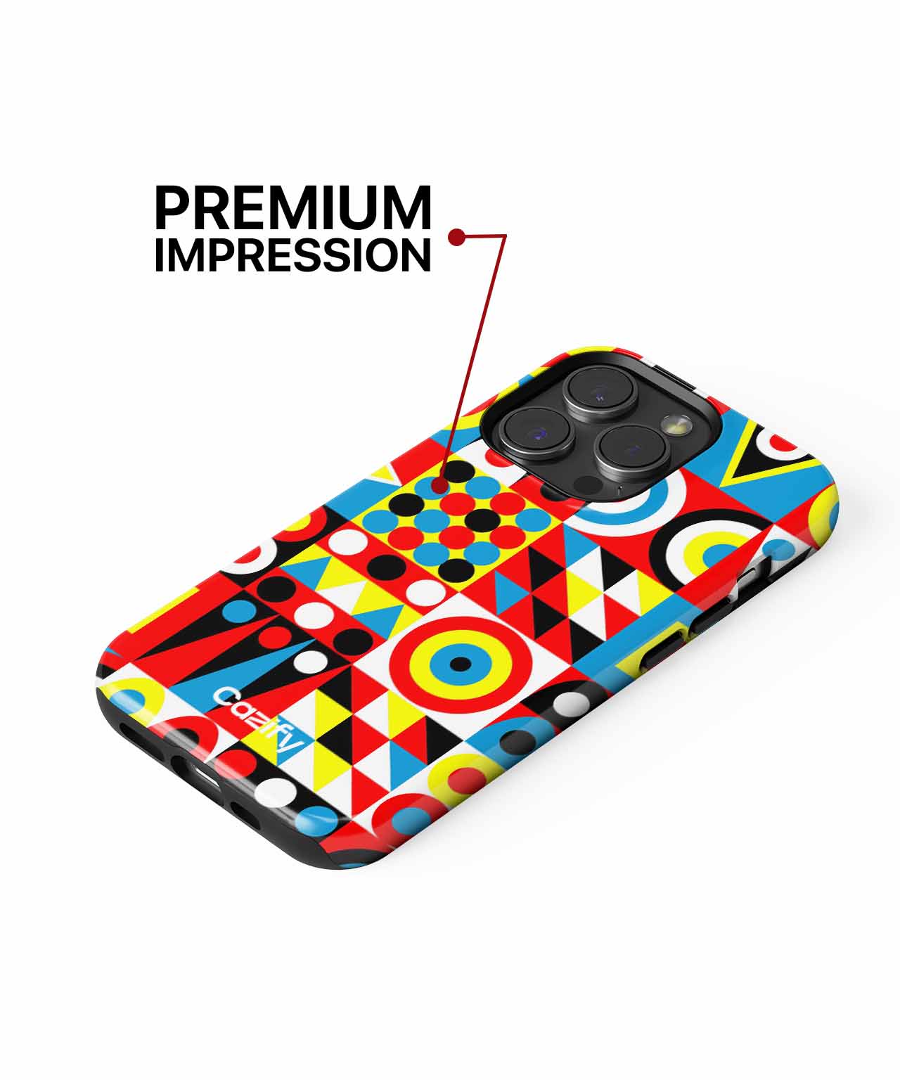 Vibrant Playful Geometric Art Explosion iPhone case Case Cazify - Delivery Canada