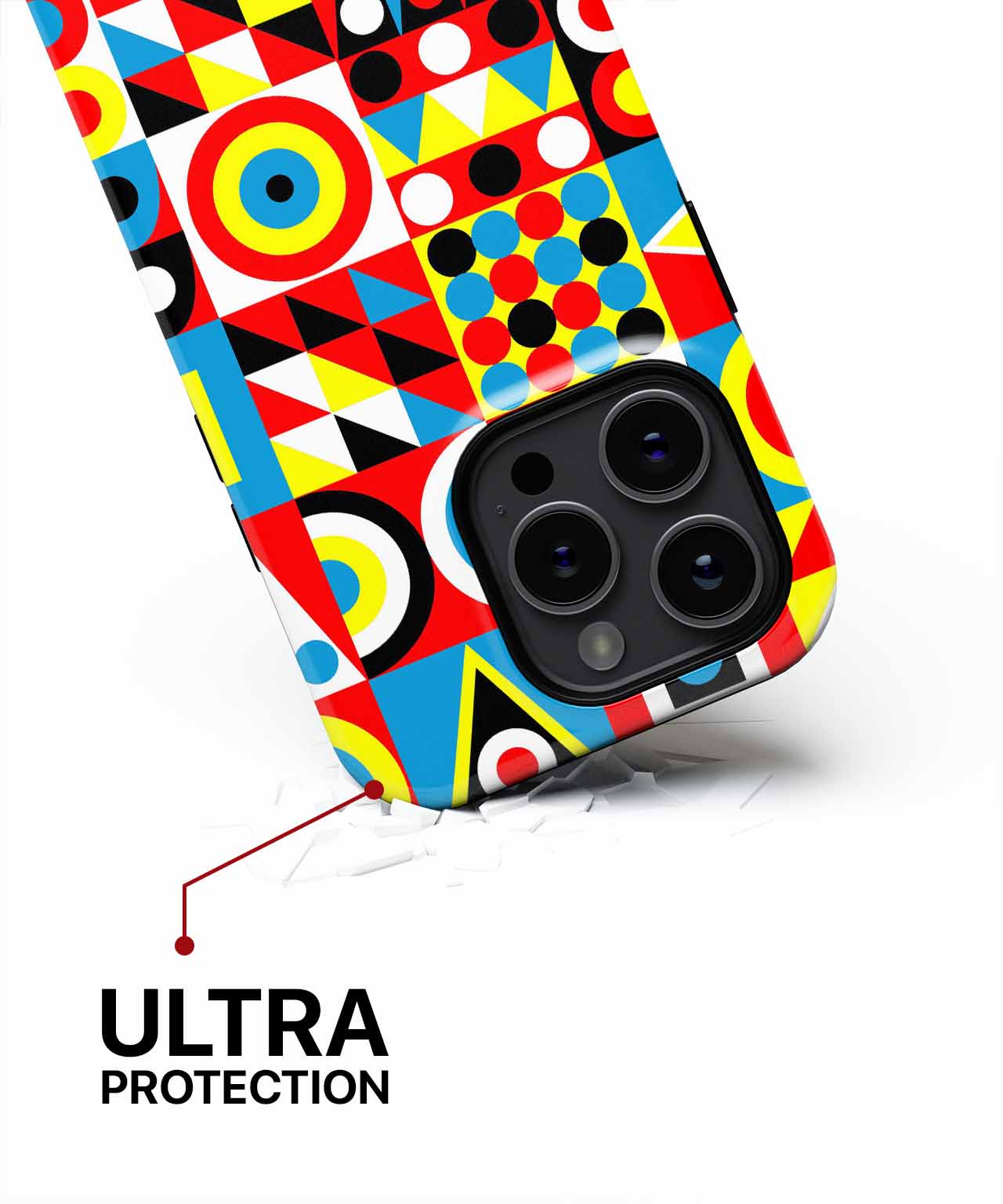 Vibrant Playful Geometric Art Explosion iPhone case Case Cazify - Delivery Canada