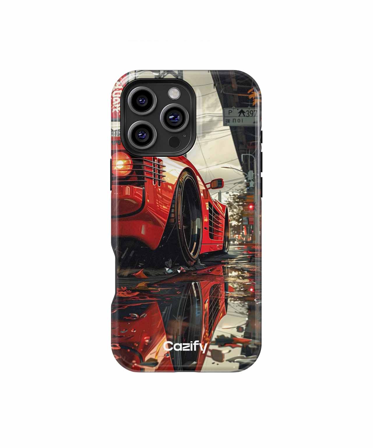 Vibrant Racing Beauty in the Rain iPhone case Case Cazify - Delivery Canada