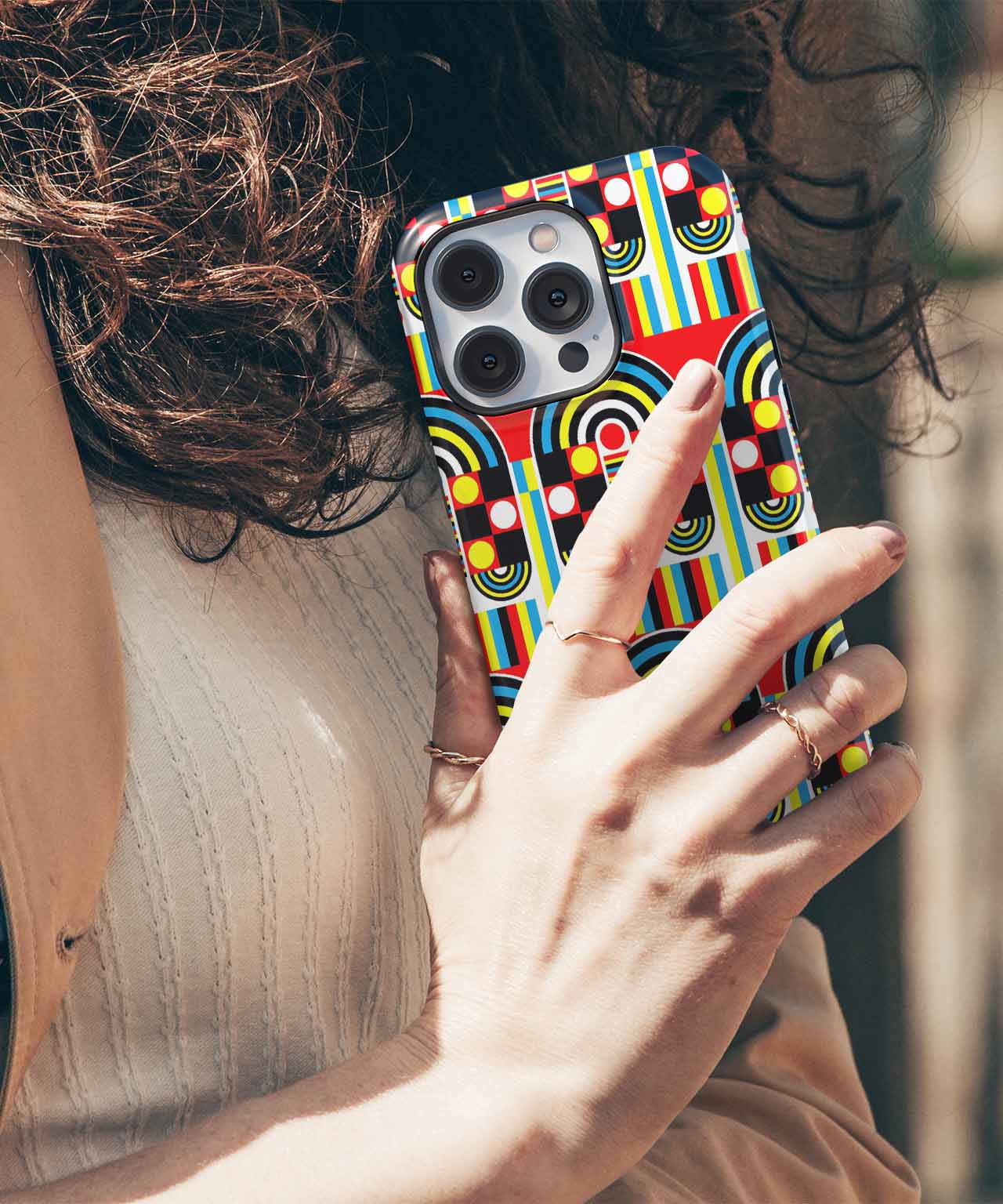 Vibrant Retro Rainbow Road Trip iPhone case Case Cazify - Delivery Canada