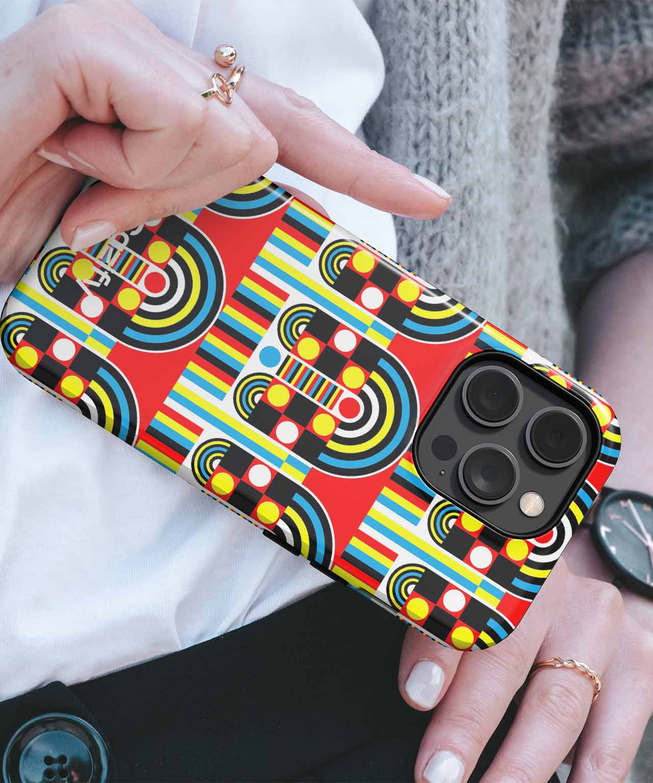 Vibrant Retro Rainbow Road Trip iPhone case Case Cazify - Delivery Canada