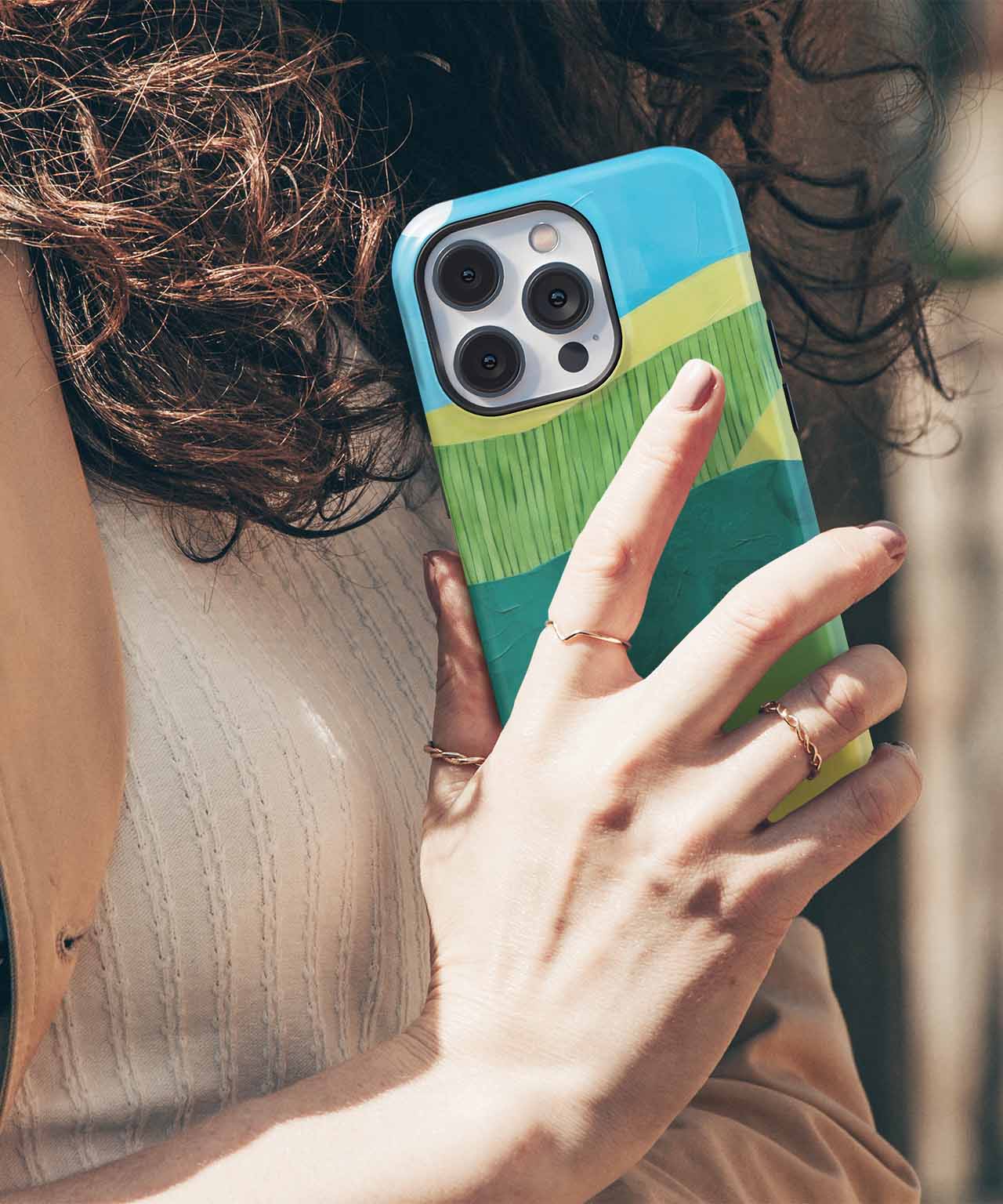 Vibrant Rolling Hills Under Sunny Skies iPhone case Case Cazify - Delivery Canada