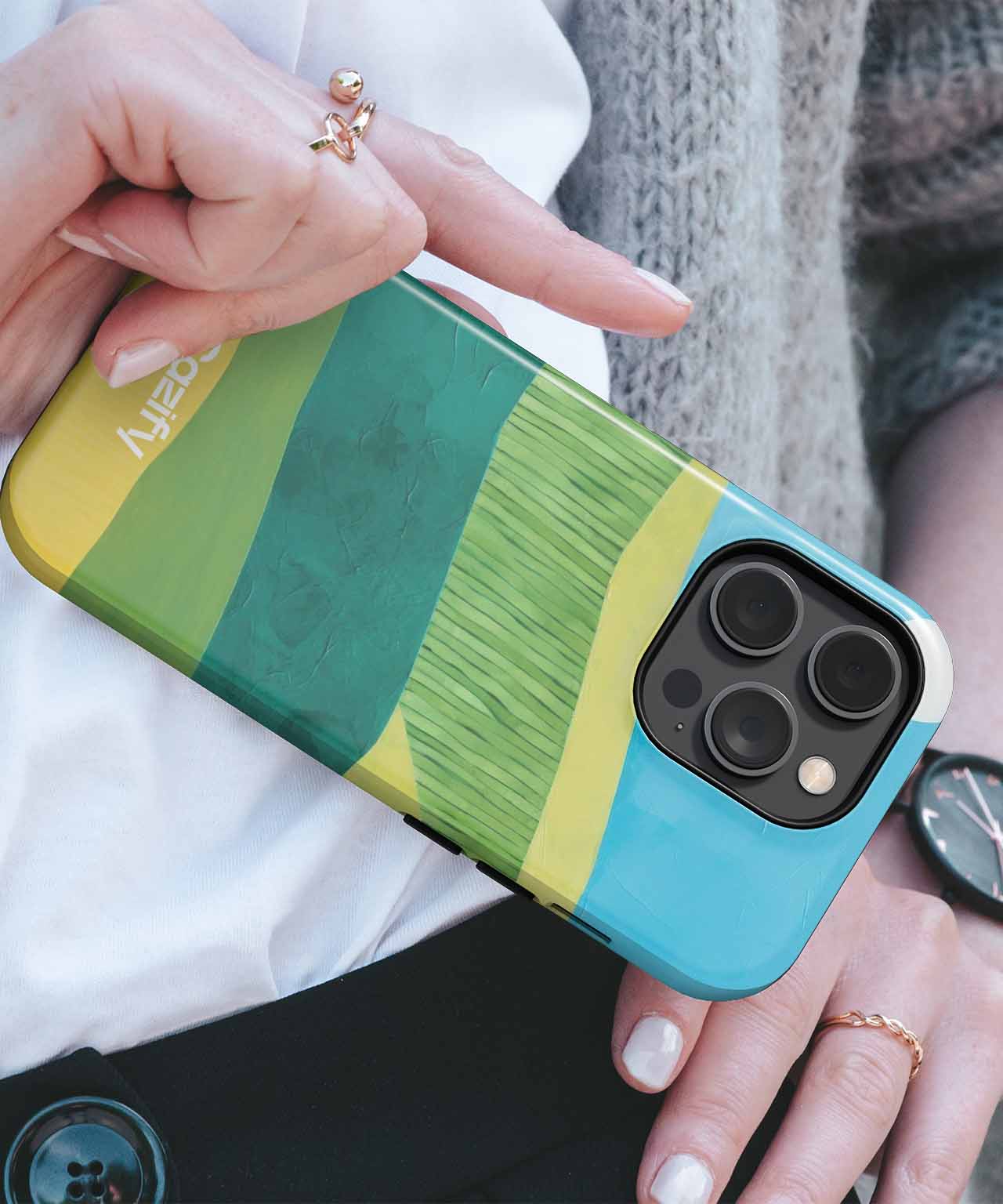 Vibrant Rolling Hills Under Sunny Skies iPhone case Case Cazify - Delivery Canada