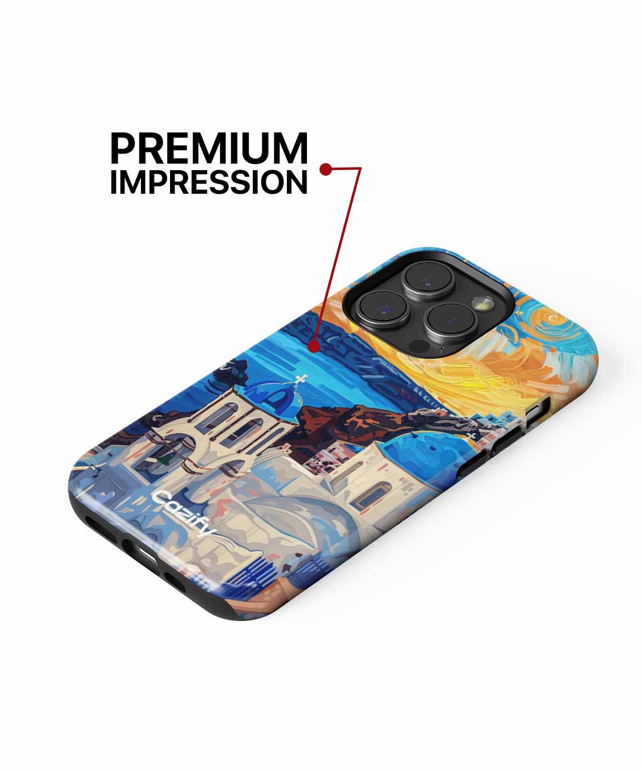 Vibrant Santorini Sunset Delight iPhone case Case Cazify - Delivery Canada