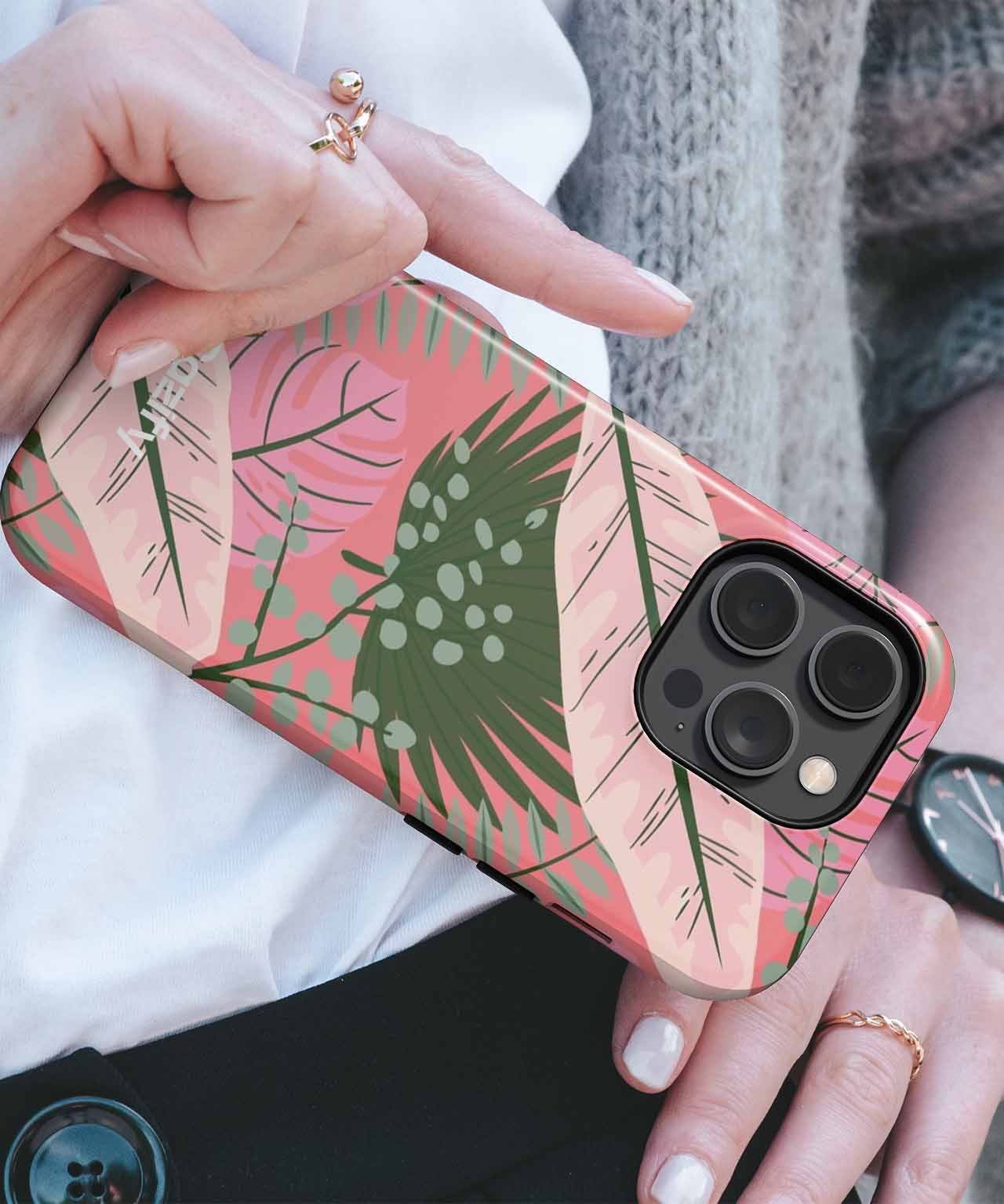 Vibrant Tropical Leafy Fiesta iPhone case Case Cazify - Delivery Canada