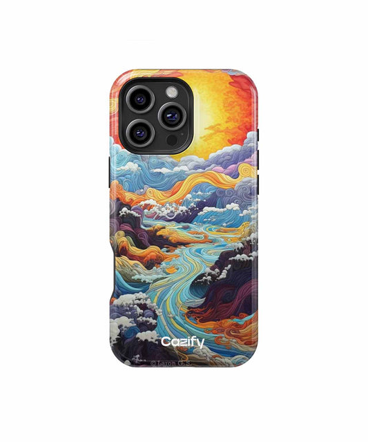 Vibrant Whirlwind of Colorful Clouds iPhone case Case Cazify - Delivery Canada