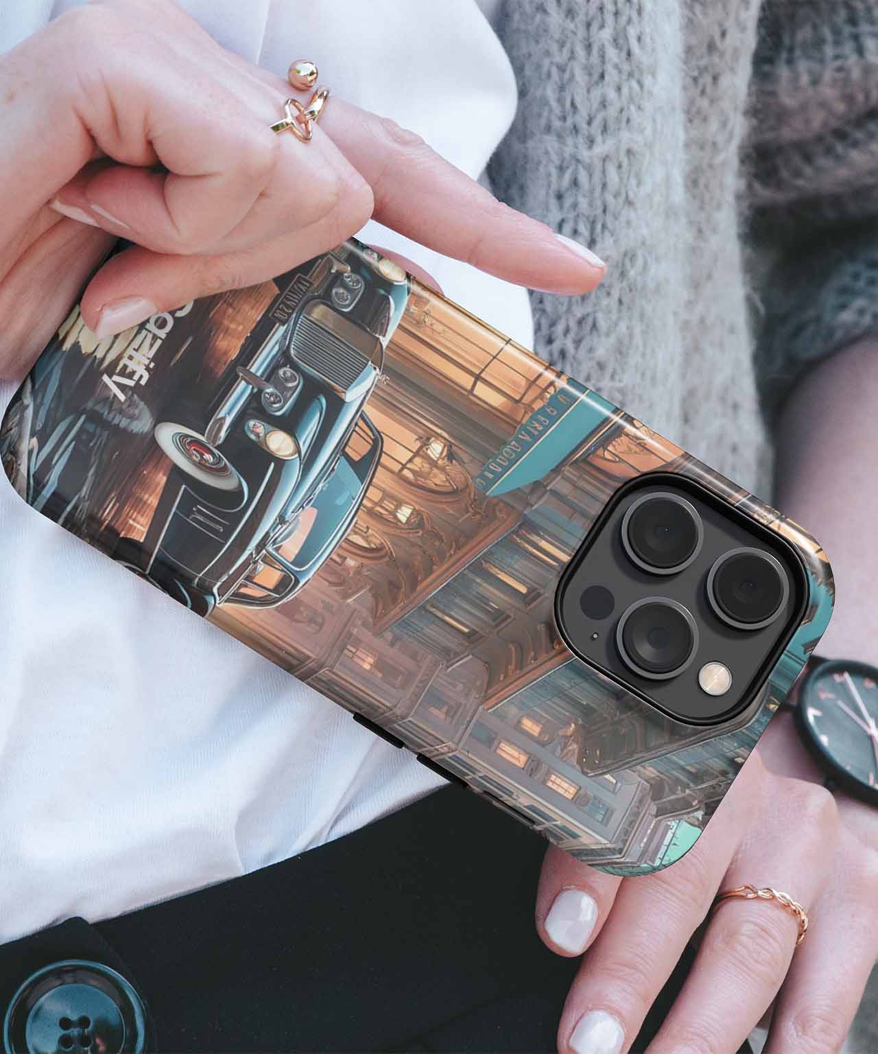 Vintage Luxury Car Strolling in Style iPhone case Case Cazify - Delivery Canada
