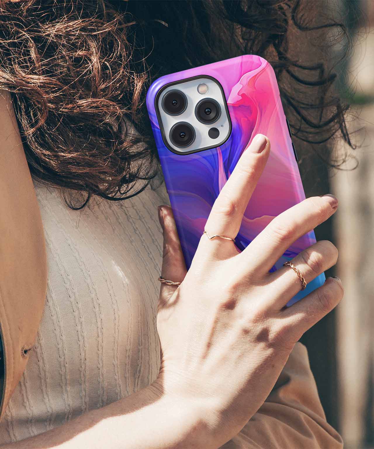 Vivid Swirls of Colorful Bliss iPhone case Case Cazify - Delivery Canada