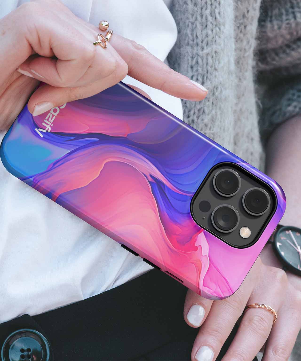 Vivid Swirls of Colorful Bliss iPhone case Case Cazify - Delivery Canada