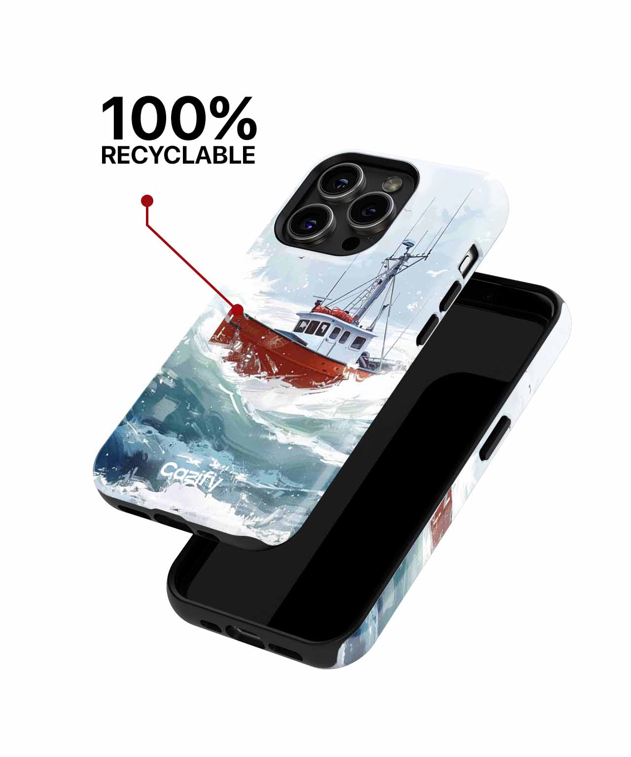 Waves of Adventure with a Sturdy Boat iPhone case Case Cazify - Delivery Canada