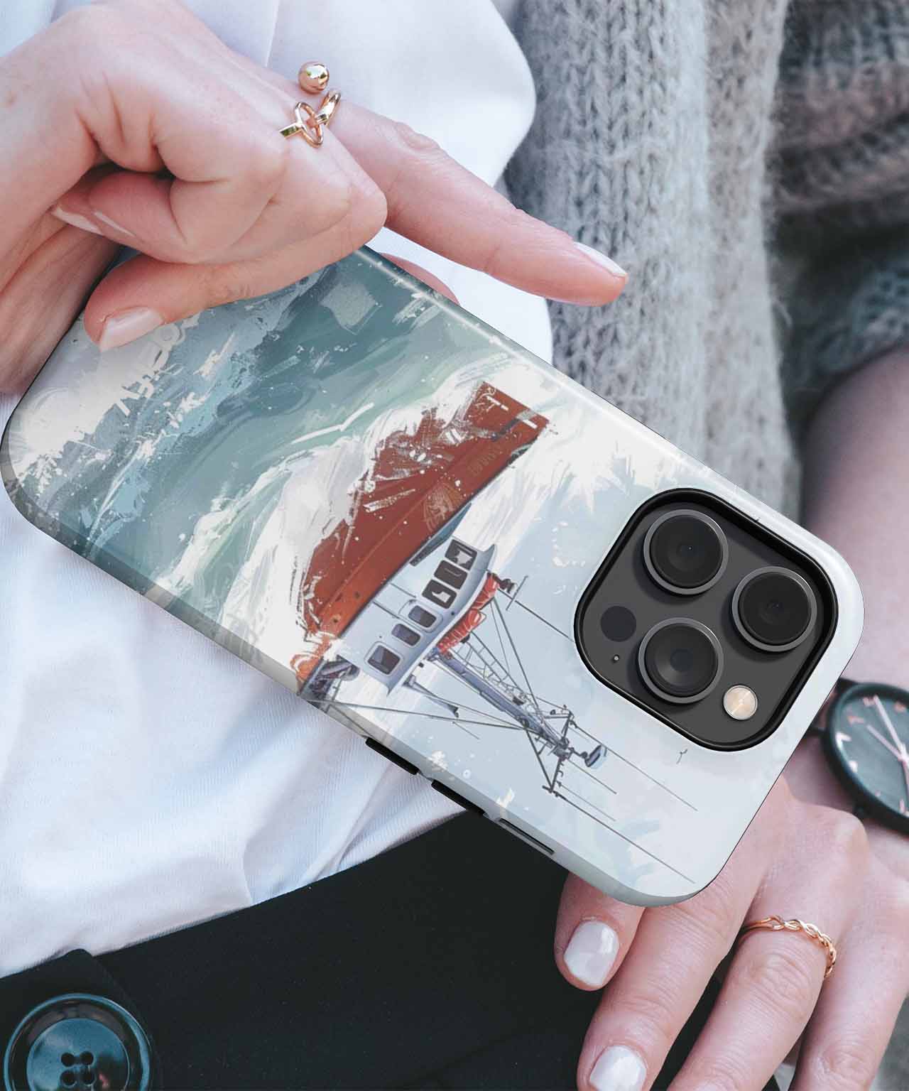 Waves of Adventure with a Sturdy Boat iPhone case Case Cazify - Delivery Canada