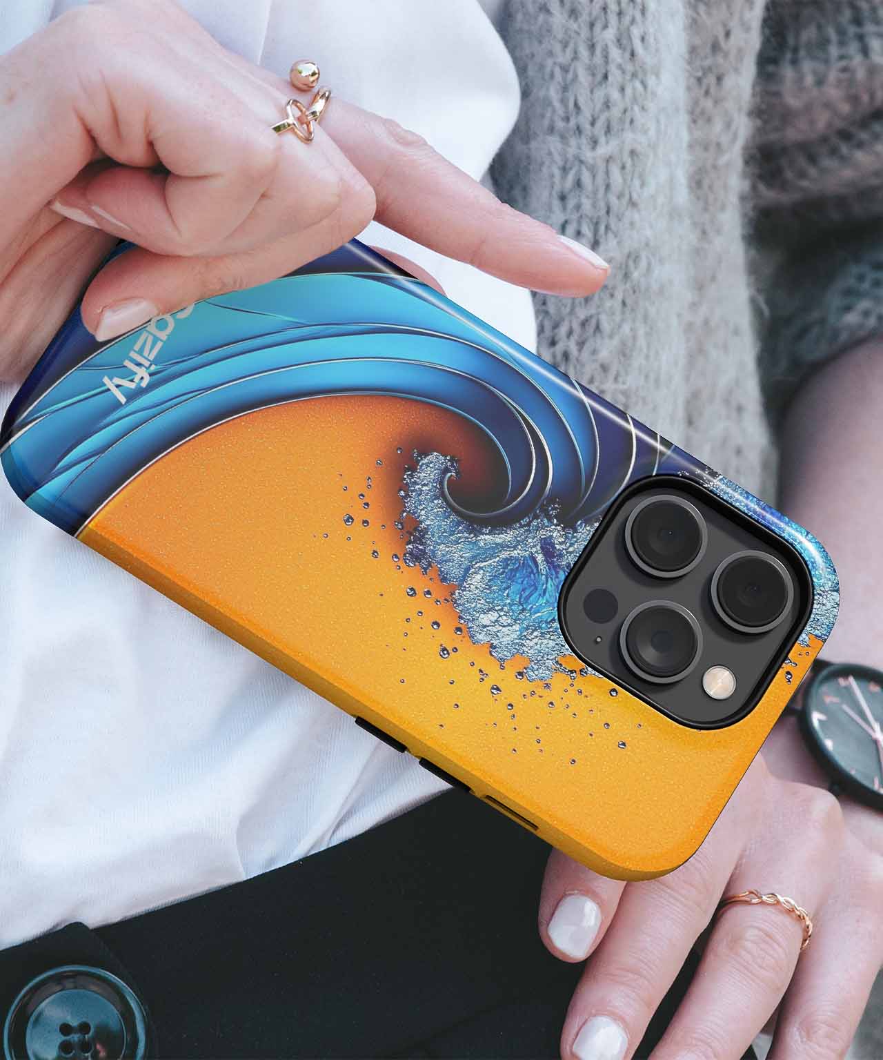 Waves of Blue Splashing Delight iPhone case Case Cazify - Delivery Canada