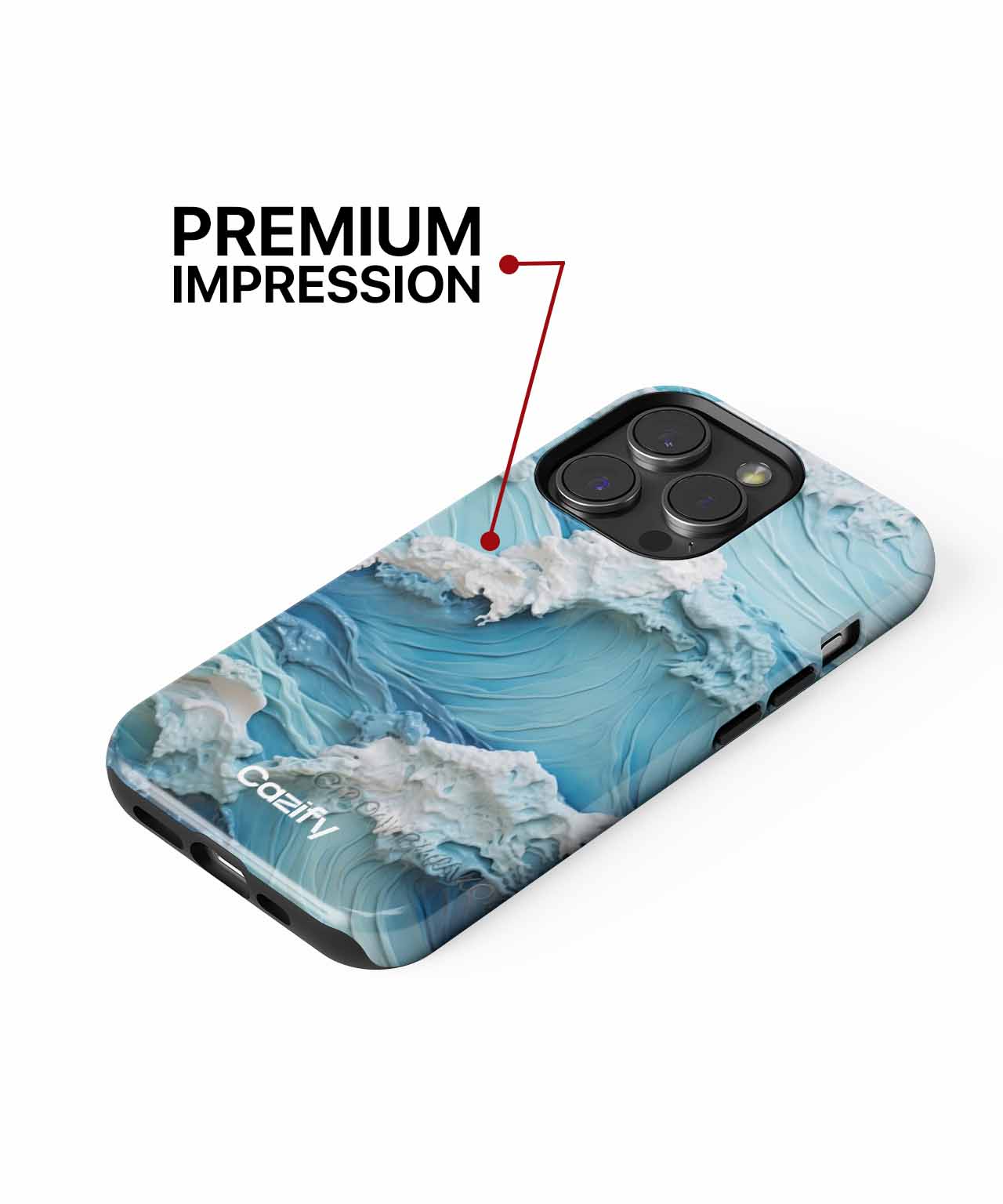Waves of Whimsical Blue Foam iPhone case Case Cazify - Delivery Canada