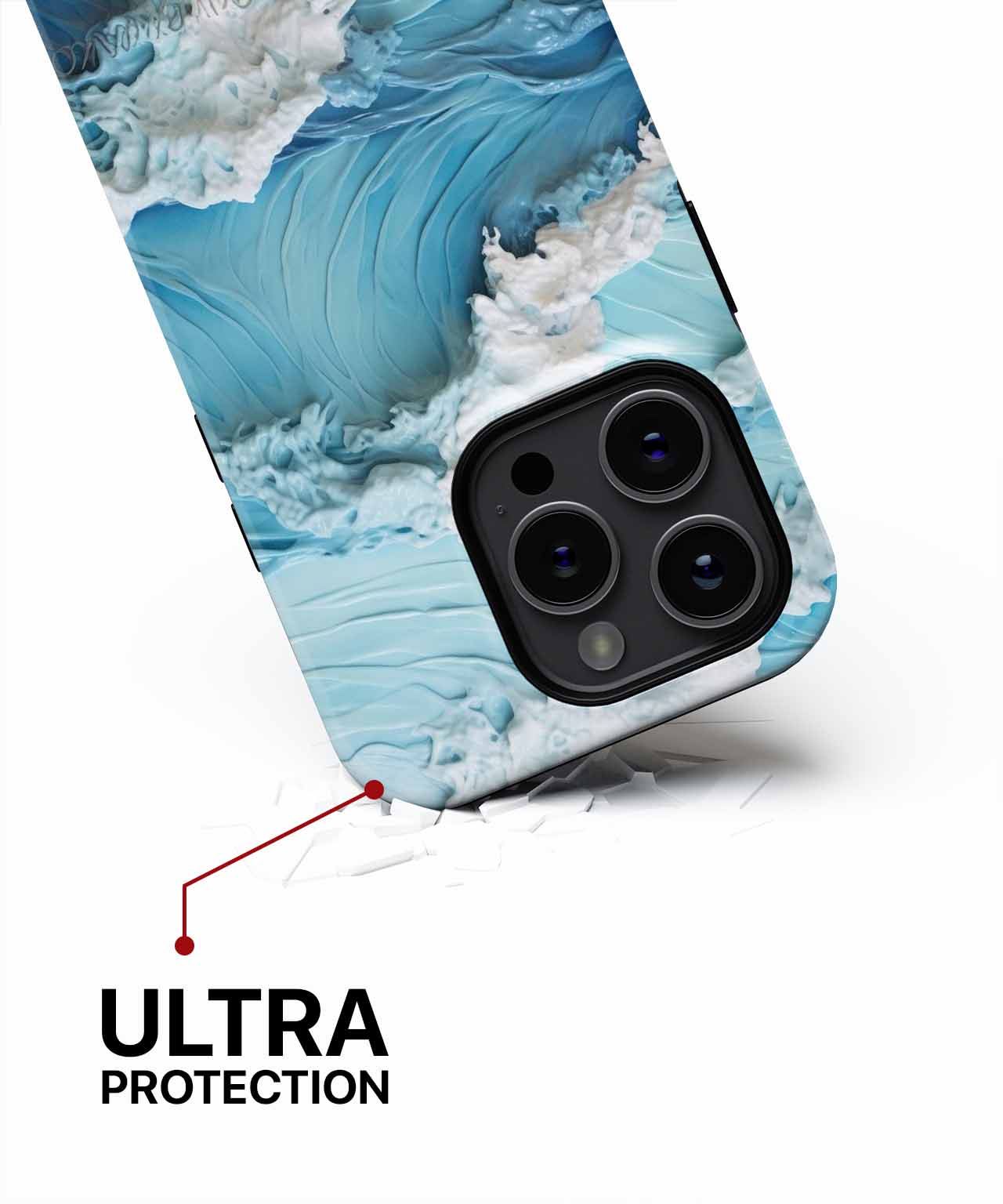 Waves of Whimsical Blue Foam iPhone case Case Cazify - Delivery Canada