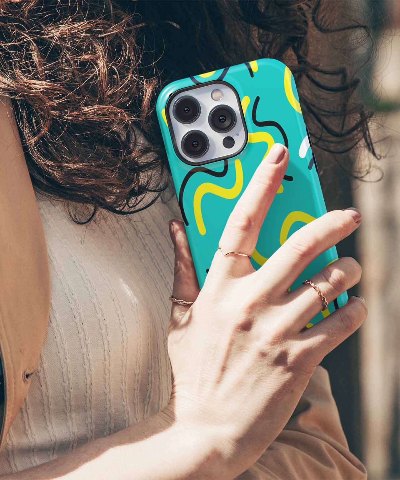 Wavy Patterns of Fun and Joy iPhone case Case Cazify - Delivery Canada