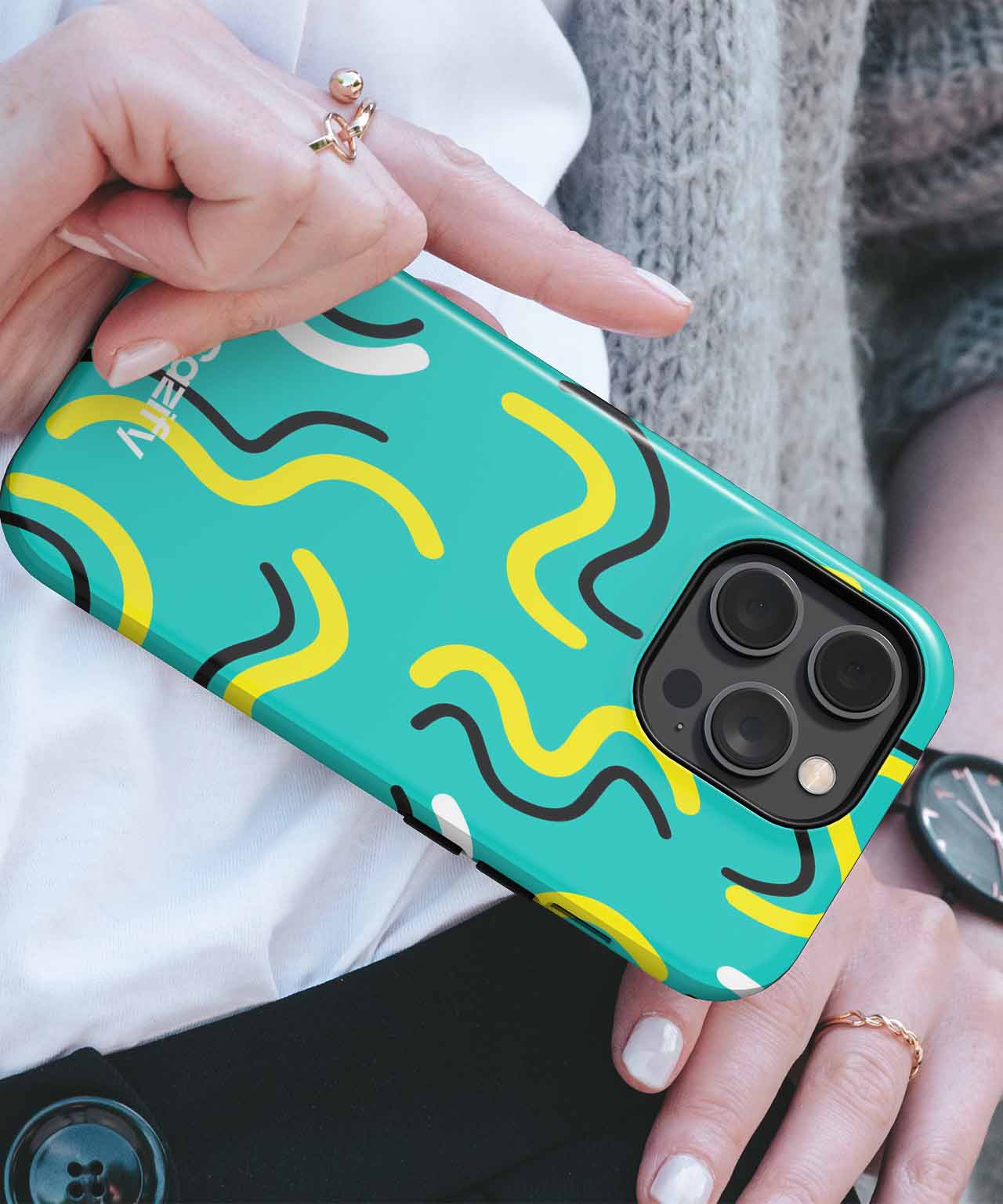Wavy Patterns of Fun and Joy iPhone case Case Cazify - Delivery Canada