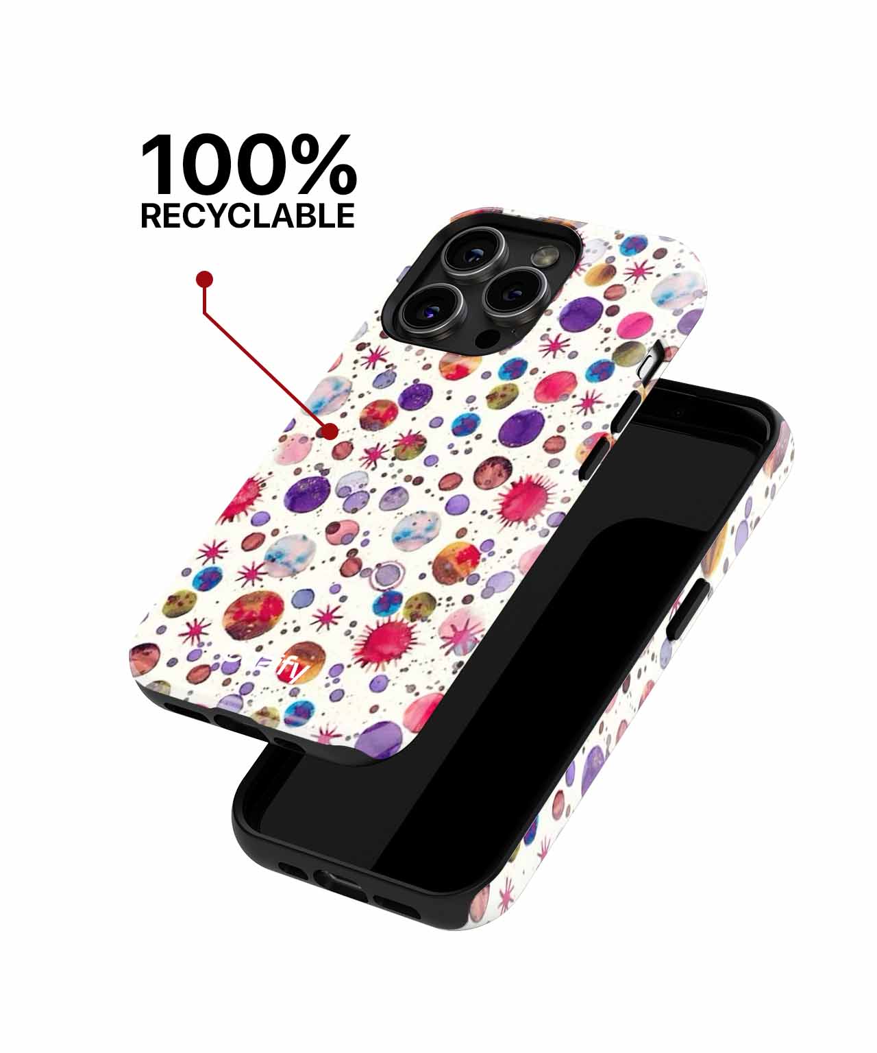 Whimsical Colorful Dot Explosion iPhone case Case Cazify - Delivery Canada