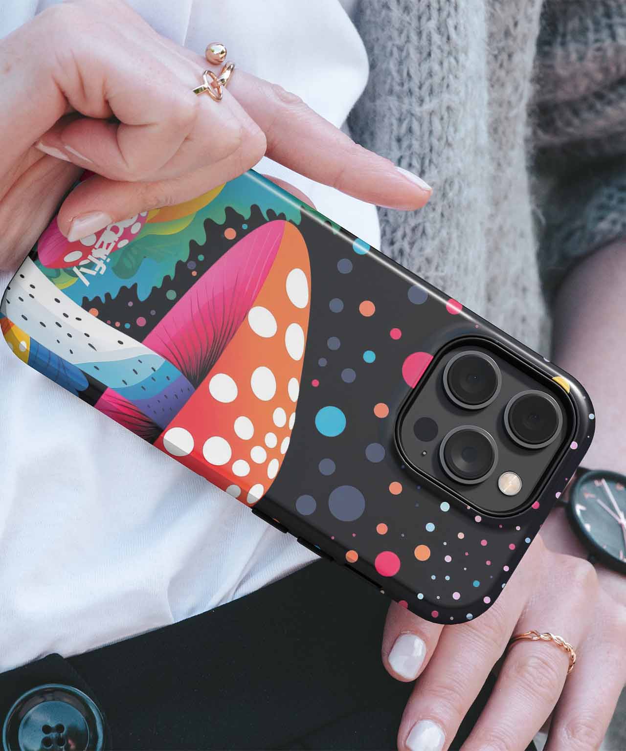 Whimsical Cosmic Mushroom Wonderland iPhone case Case Cazify - Delivery Canada