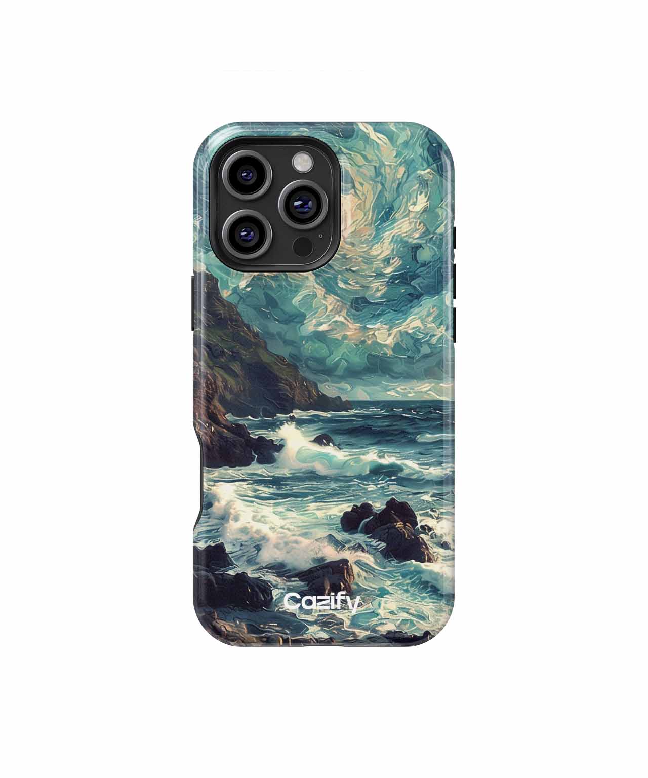 Whimsical Waves Dancing in the Night iPhone case Case Cazify - Delivery Canada