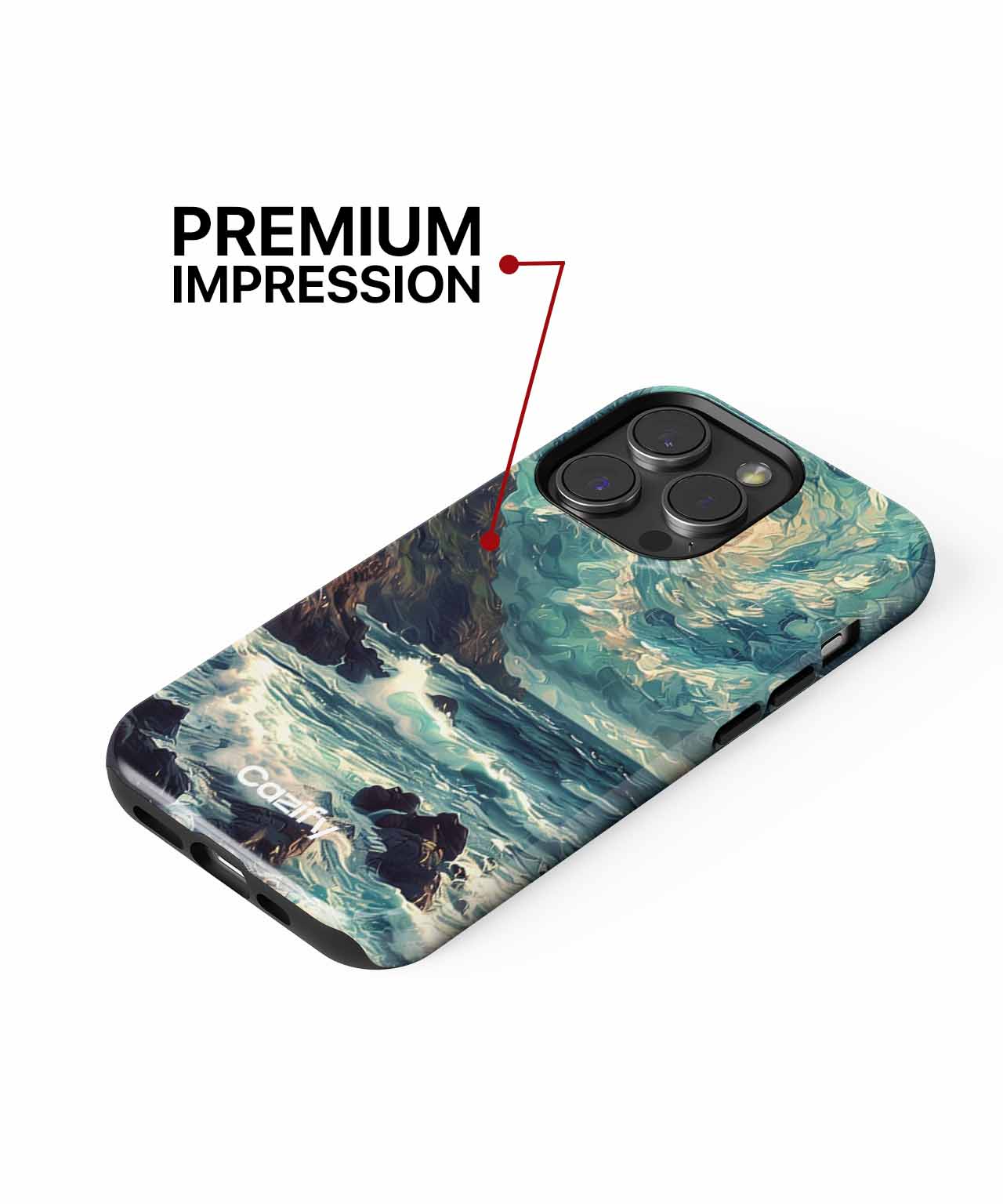 Whimsical Waves Dancing in the Night iPhone case Case Cazify - Delivery Canada