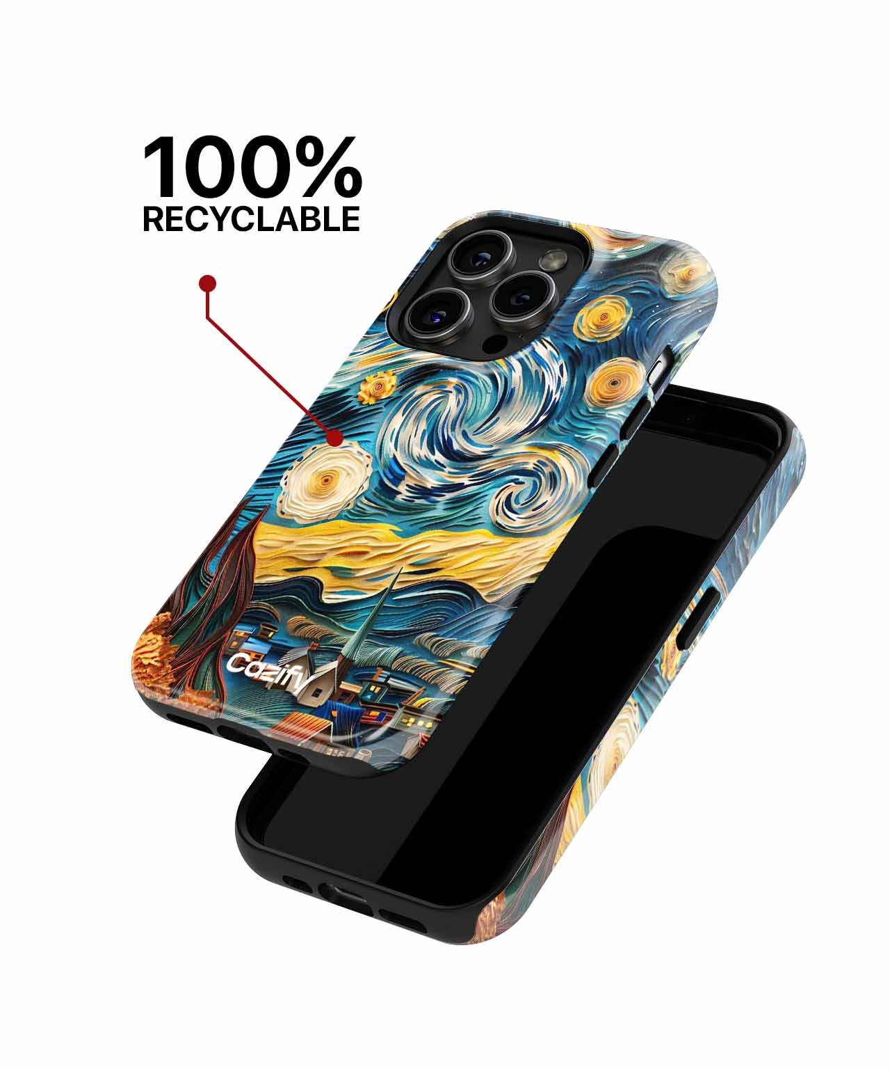 Whirling Stars and Cozy Villages iPhone case Case Cazify - Delivery Canada
