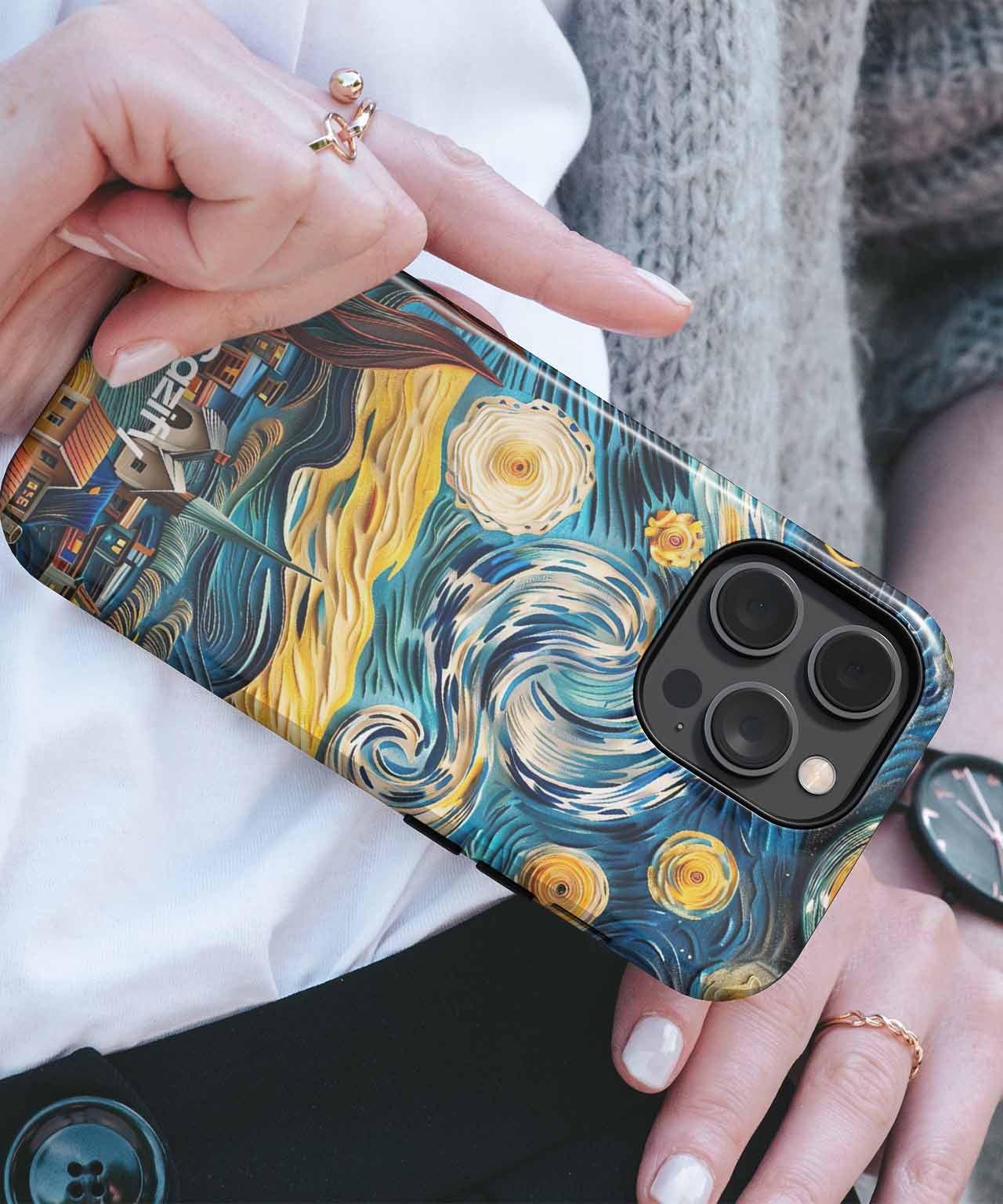 Whirling Stars and Cozy Villages iPhone case Case Cazify - Delivery Canada