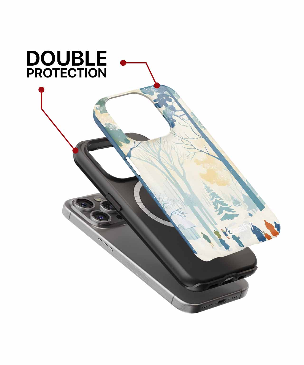 Winter Wonderland Family Adventure iPhone case Case Cazify - Delivery Canada