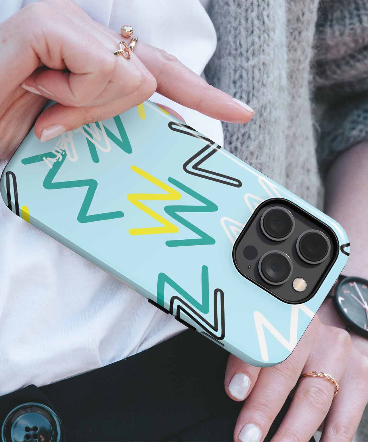 Zany Zigzag Dance Party Background iPhone case Case Cazify - Delivery Canada