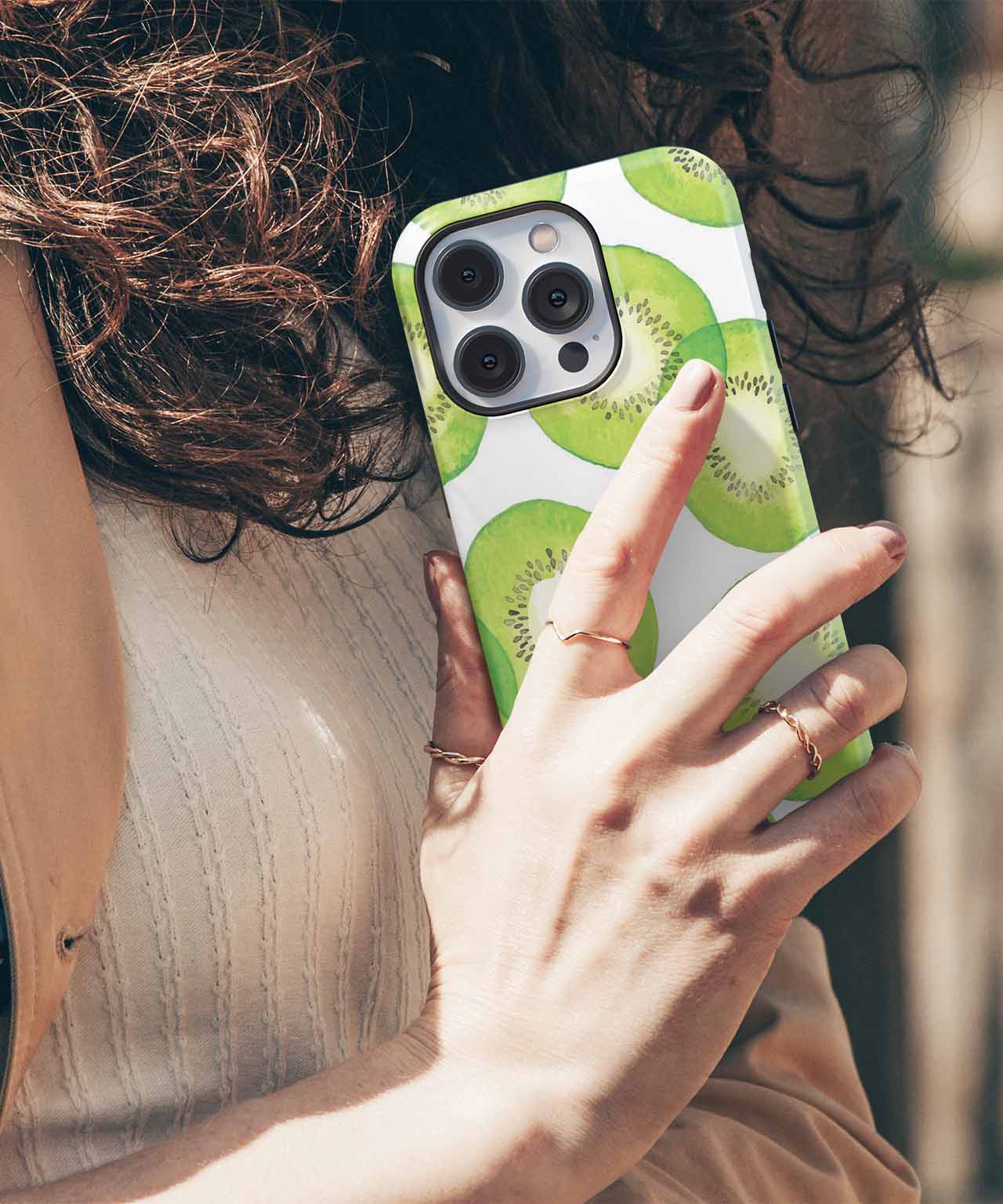 Zesty Green Kiwi Slice Delight iPhone case Case Cazify - Delivery Canada
