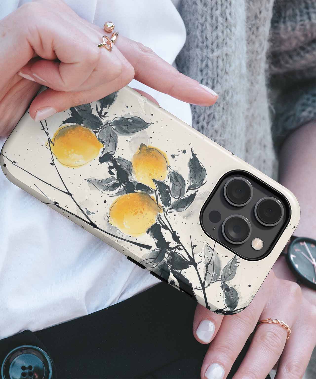 Zesty Yellow Lemons on a Branch iPhone case Case Cazify - Delivery Canada