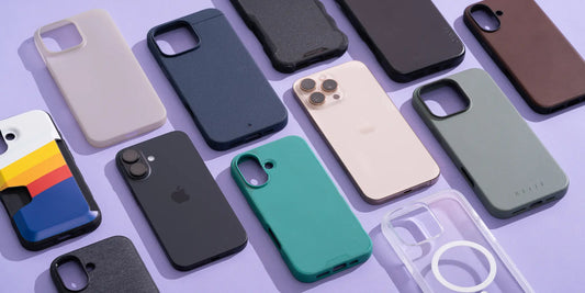 A variety of stylish iPhone cases displayed in rows, featuring vibrant floral patterns, solid colors, and trendy designs, perfect for style and protection.