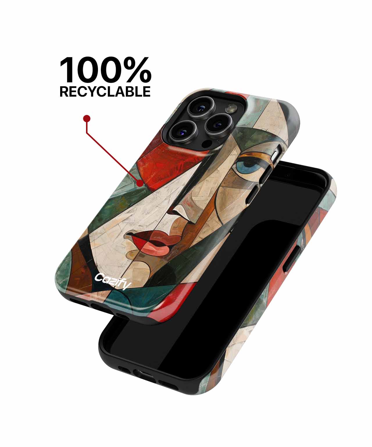 Artful Puzzle of Mysterious Colors iPhone case Case Cazify - Delivery Canada