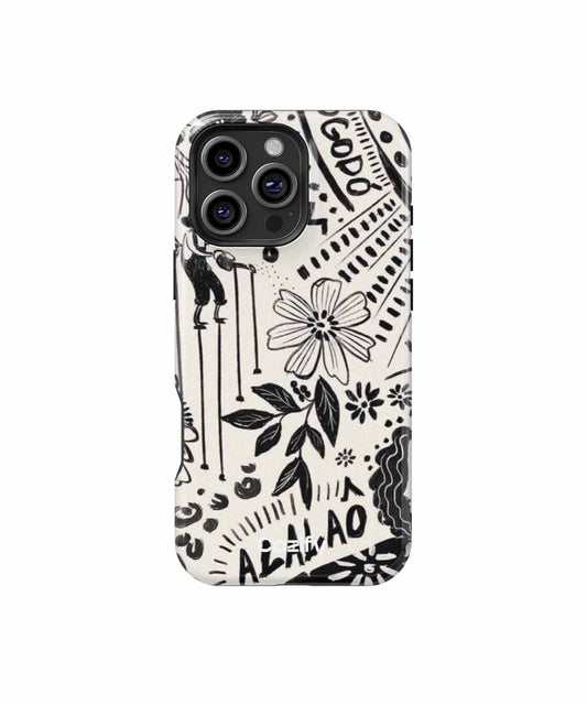 Artful Whimsy in Monochrome Patterns iPhone case Case Cazify - Delivery Canada