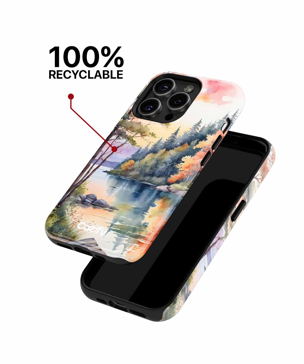 Autumn Whispering Reflections in Nature iPhone case Case Cazify - Delivery Canada
