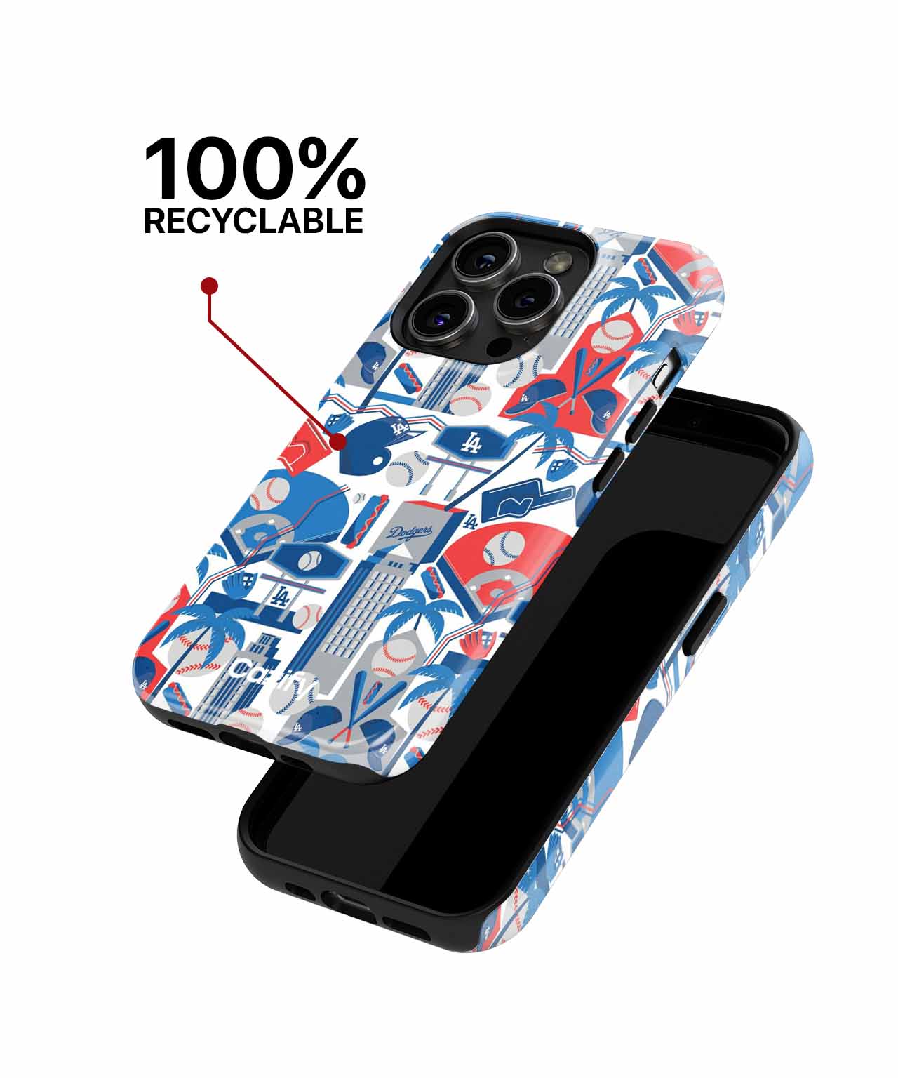 Baseball Paradise with Palm Trees iPhone case Case Cazify - Delivery Canada