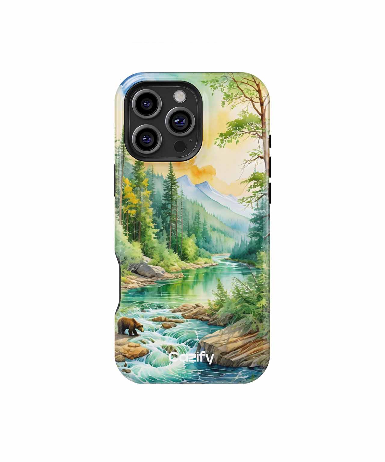 Bearly Having a Splash in Nature iPhone case Case Cazify - Delivery Canada
