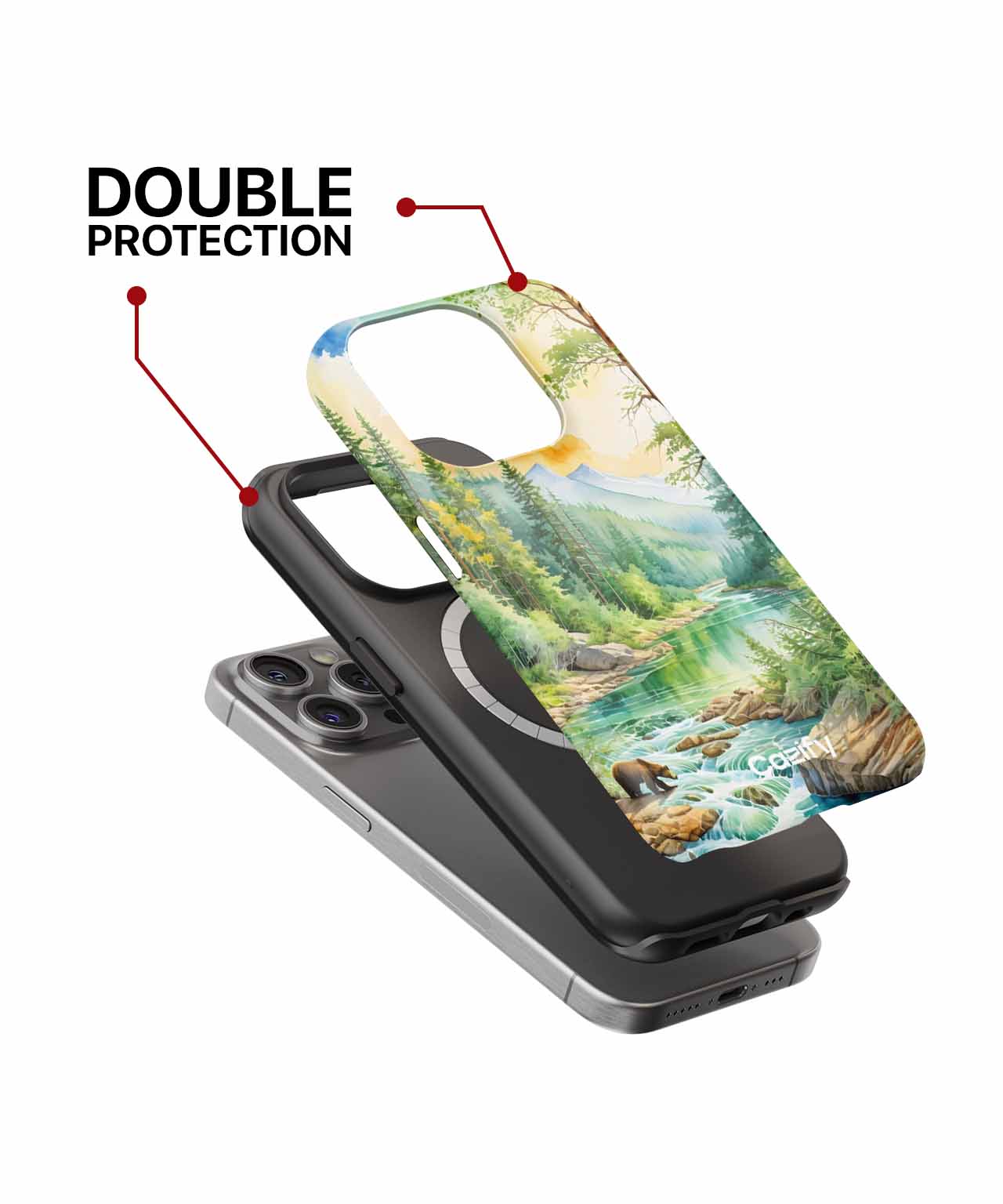 Bearly Having a Splash in Nature iPhone case Case Cazify - Delivery Canada