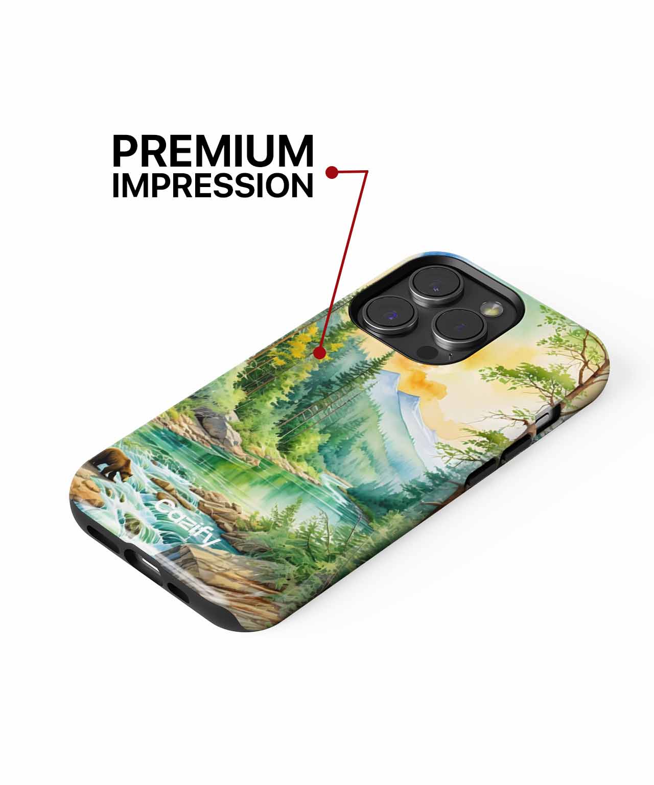 Bearly Having a Splash in Nature iPhone case Case Cazify - Delivery Canada