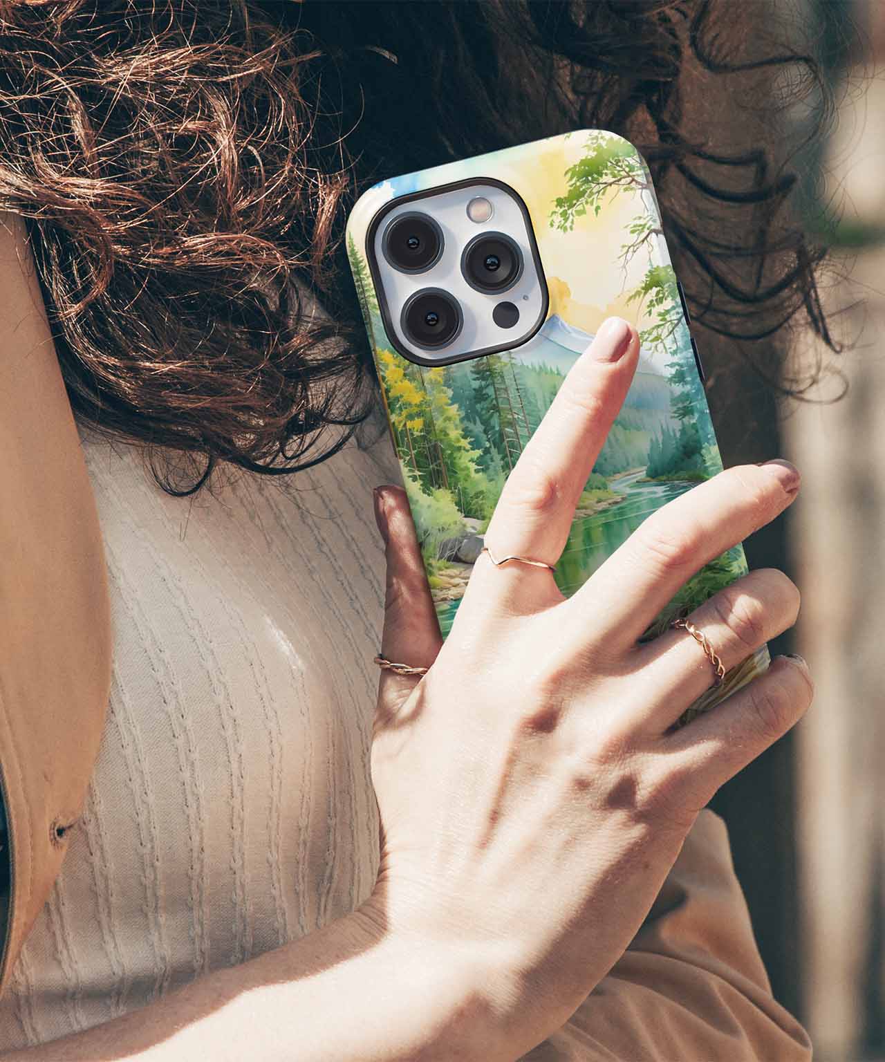 Bearly Having a Splash in Nature iPhone case Case Cazify - Delivery Canada