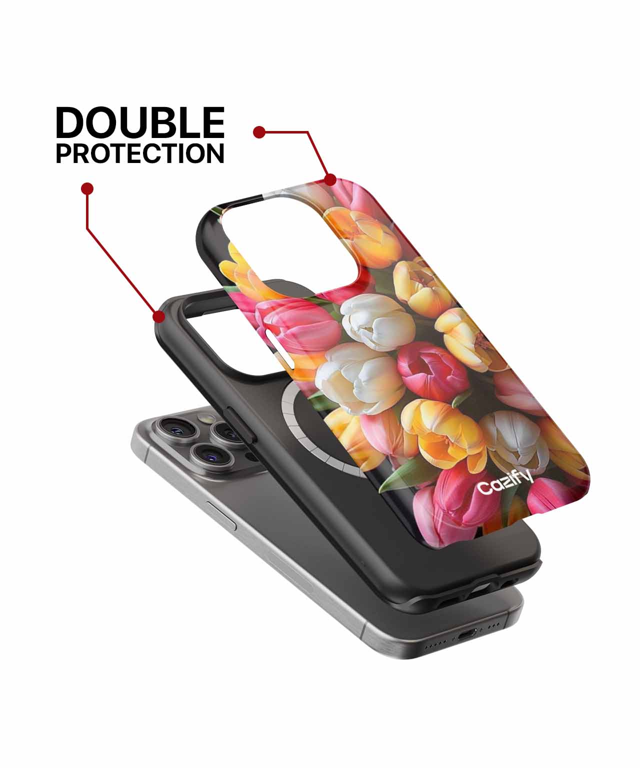 Beautiful Bouquet of Colorful Tulips iPhone case Case Cazify - Delivery Canada