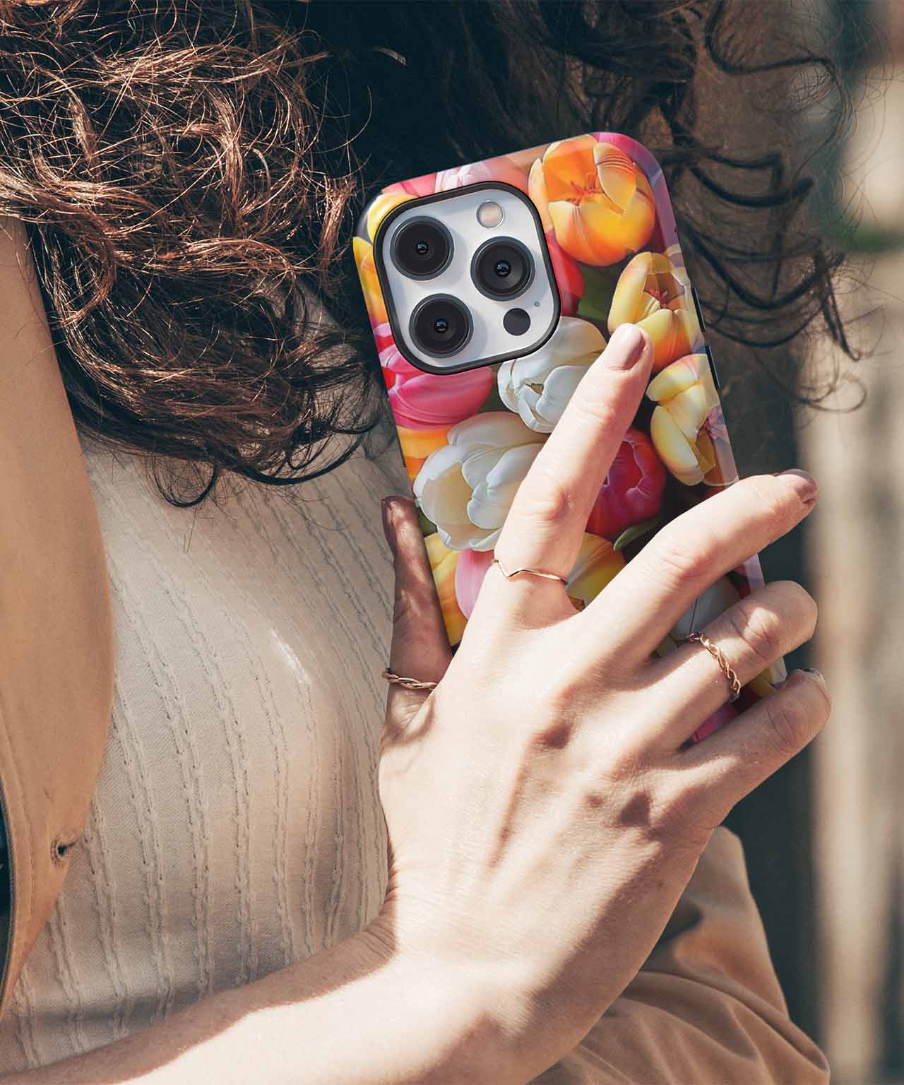Beautiful Bouquet of Colorful Tulips iPhone case Case Cazify - Delivery Canada