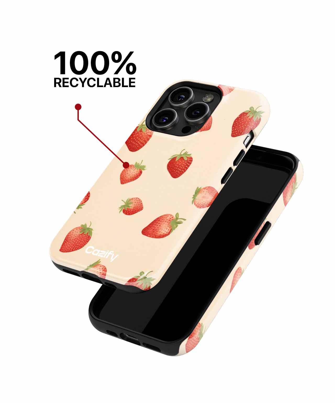 Berry Sweet Strawberry Delightful Pattern iPhone case Case Cazify - Delivery Canada