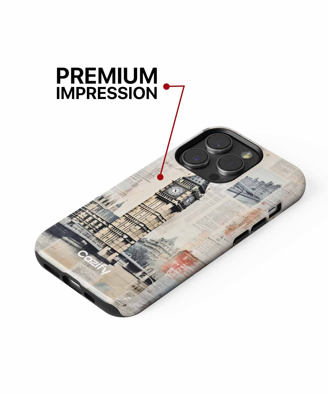 Big Ben and Newspaper Collage Delight iPhone case Case Cazify - Delivery Canada