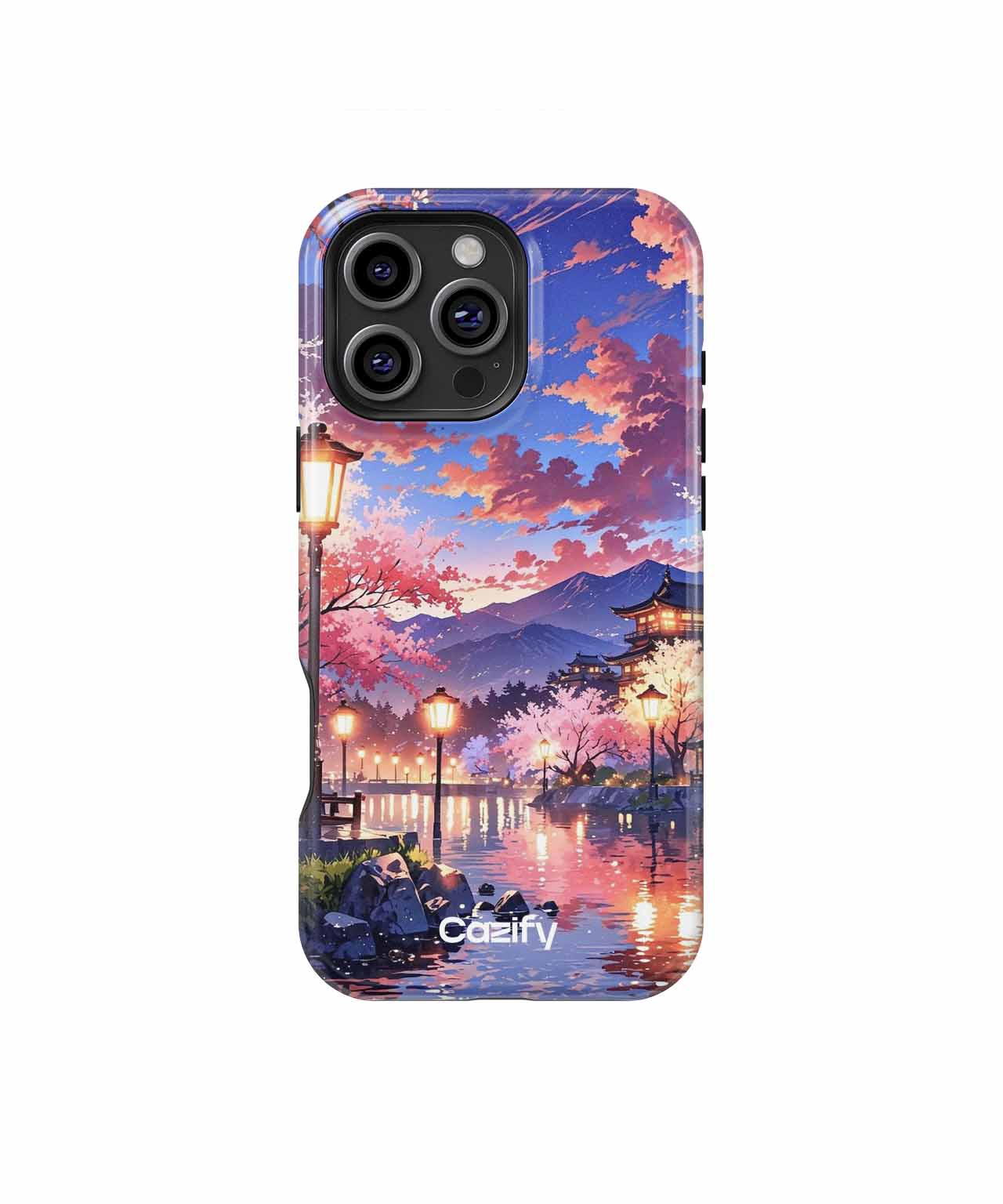 Blissful Cherry Blossom Evening Glow iPhone case Case Cazify - Delivery Canada