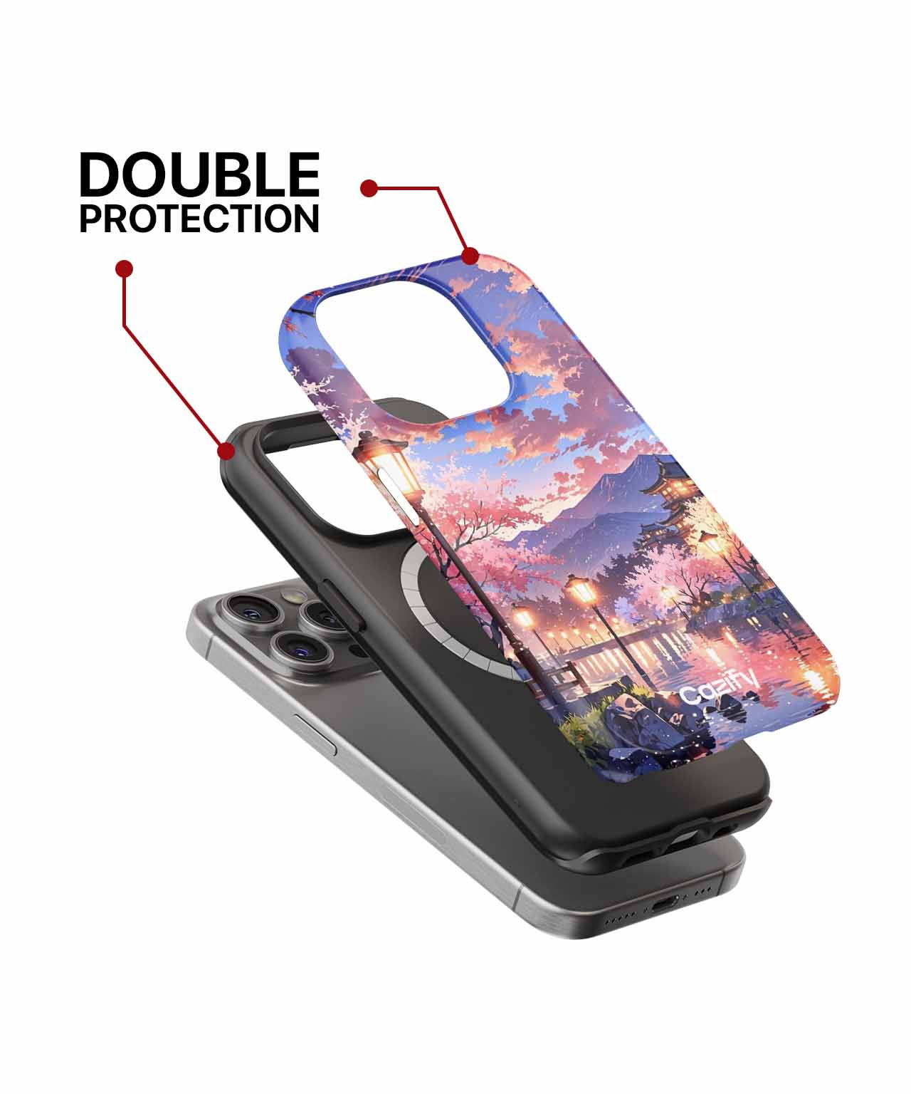 Blissful Cherry Blossom Evening Glow iPhone case Case Cazify - Delivery Canada
