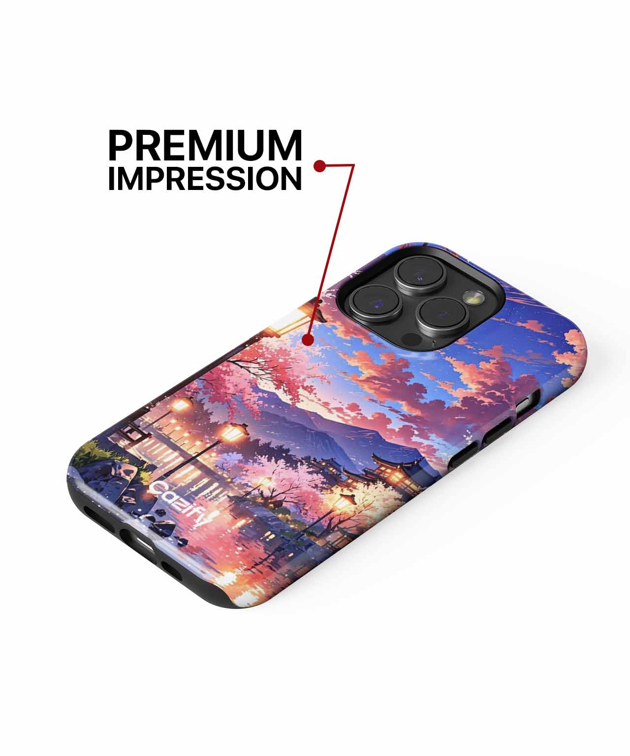 Blissful Cherry Blossom Evening Glow iPhone case Case Cazify - Delivery Canada