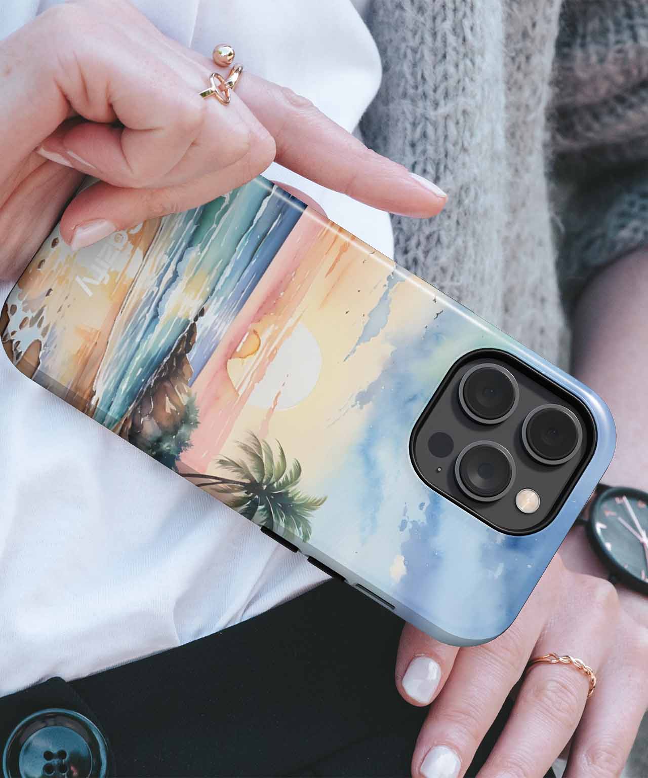 Blissful Tropical Sunset Serenity iPhone case Case Cazify - Delivery Canada