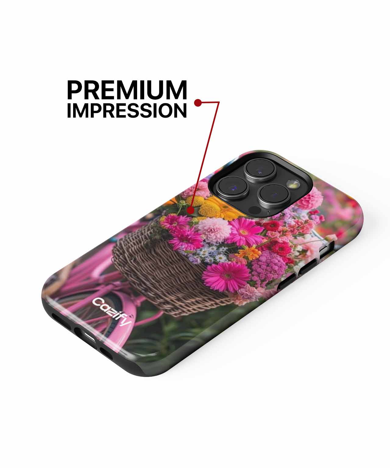 Blooming Bicycle Adventure with Flowers iPhone case Case Cazify - Delivery Canada