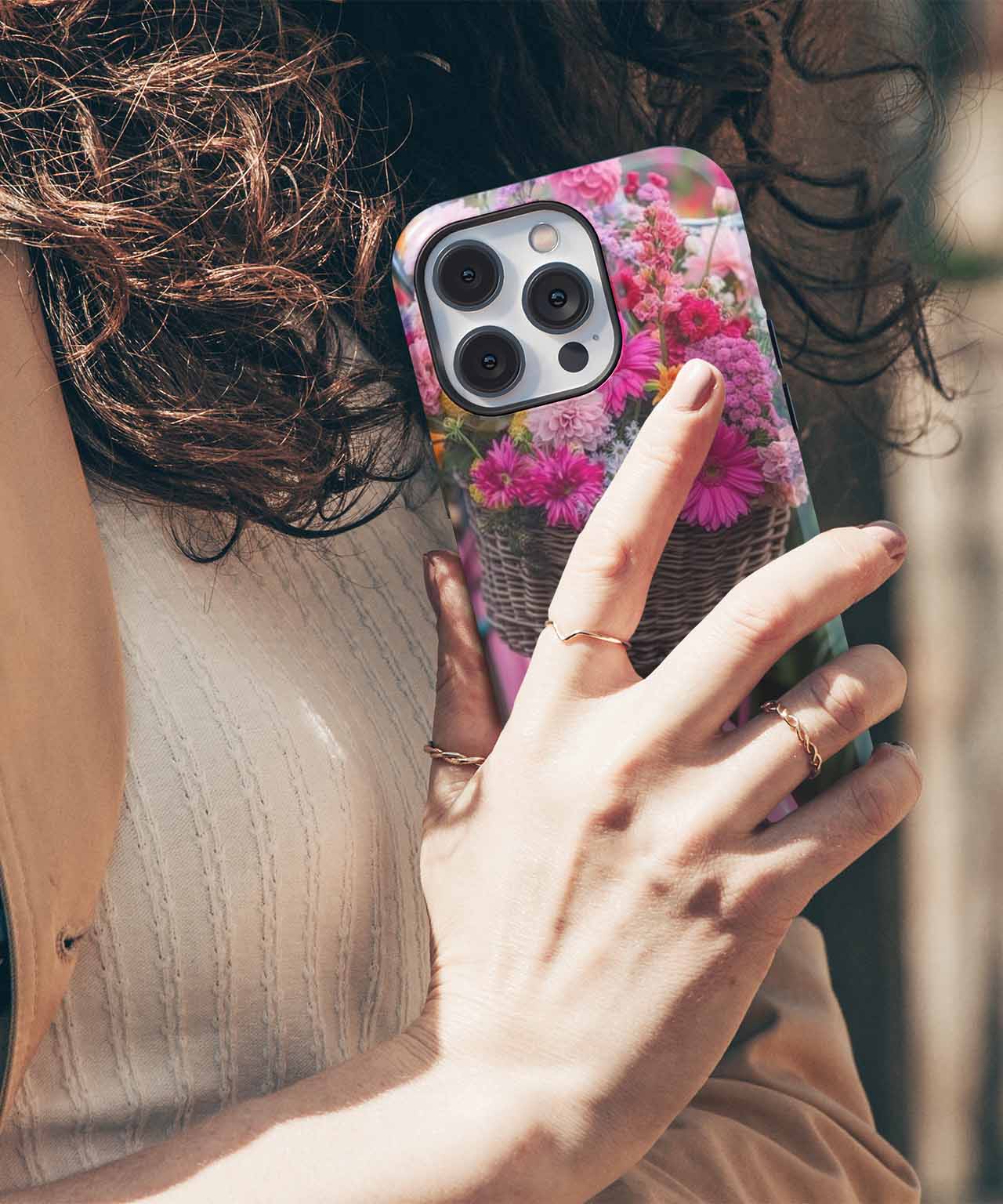 Blooming Bicycle Adventure with Flowers iPhone case Case Cazify - Delivery Canada