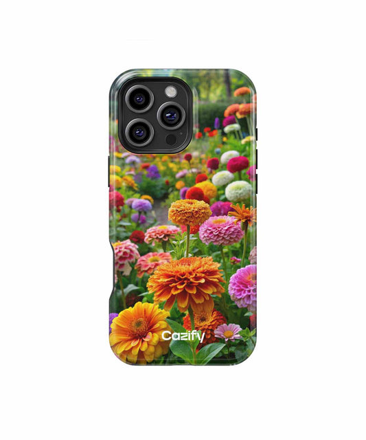 Blooming Colorful Garden of Joyful Flowers iPhone case Case Cazify - Delivery Canada